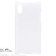 PEI08-TLS05-CL [iPhone XS/Xケース スクエア型 Soft MESH]