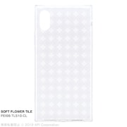 PEI08-TLS10-CL [iPhone XS/Xケース スクエア型 Soft FLOWER TILE]