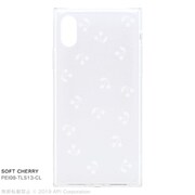 PEI08-TLS13-CL [iPhone XS/Xケース スクエア型 Soft CHERRY]