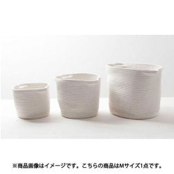 コットンロープ バスケット M ホワイト clb002wh