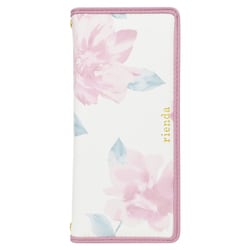 md-74299-1 [手帳ケース  Xperia1 rienda パイピング/Lace Flower/ホワイト]