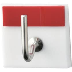 302001 [緑十字 キーハンガー 赤 30×33mm 裏面テープ付 アクリル製]