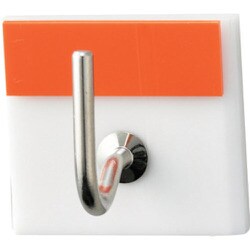 302006 [緑十字 キーハンガー オレンジ 30×33mm 裏面テープ付 アクリル製]