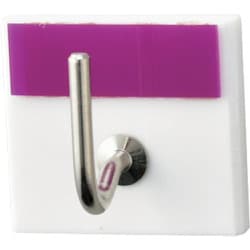 302007 [緑十字 キーハンガー パープル 30×33mm 裏面テープ付 アクリル製]