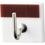 302009 [緑十字 キーハンガー ブラウン 30×33mm 裏面テープ付 アクリル製]