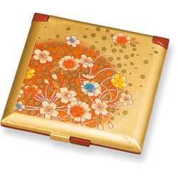 箔工芸花丸 角コンパクトミラー [日用雑貨品]