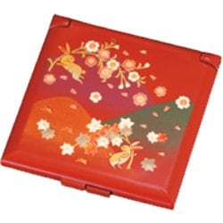 角コンパクトミラー 明日香(朱) [日用雑貨品]