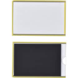 305111 [緑十字 カードケース 裏マグネット付 黄 61×92mm 10枚組 硬質タイプ]