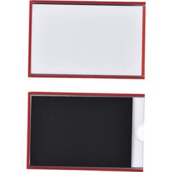 305112 [緑十字 カードケース 裏マグネット付 赤 61×92mm 10枚組 硬質タイプ]