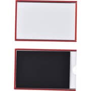 305112 [緑十字 カードケース 裏マグネット付 赤 61×92mm 10枚組 硬質タイプ]