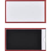 305122 [緑十字 カードケース 裏マグネット付 赤 50×90mm 10枚組 硬質タイプ]