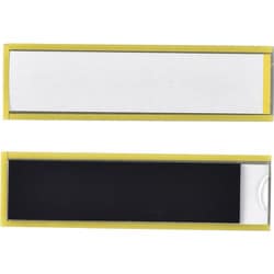 305131 [緑十字 カードケース 裏マグネット付 黄 25×90mm 10枚組 硬質タイプ]