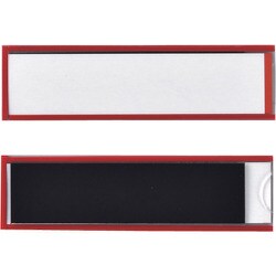 305132 [緑十字 カードケース 裏マグネット付 赤 25×90mm 10枚組 硬質タイプ]