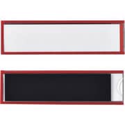 305132 [緑十字 カードケース 裏マグネット付 赤 25×90mm 10枚組 硬質タイプ]
