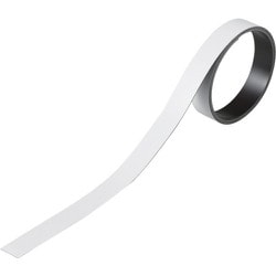 312021 [緑十字 テープ状カラーマグネット 白 15mm幅×1m×0.8mm 2本組]