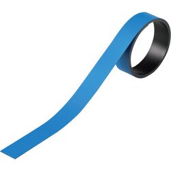 312036 [緑十字 テープ状カラーマグネット 青 20mm幅×1m×0.8mm 片面磁力]