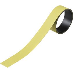312043 [緑十字 テープ状カラーマグネット 黄 25mm幅×1m×0.8mm 片面磁力]