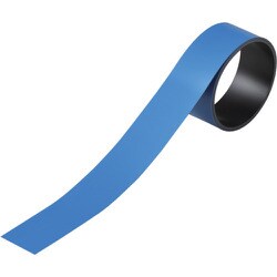 312056 [緑十字 テープ状カラーマグネット 青 30mm幅×1m×0.8mm 片面磁力]
