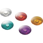 316032 [緑十字 強磁力マグネット ボタン型 5色セット/5個組 30Φ×6.5mm]