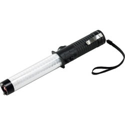 325012 [緑十字 LED合図灯 マルチタイプ 赤⇔青 LED×3種計11個 全長:290mm サーチライト+ブザー+レスキューハンマー機能+底部マグネット付]