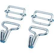 350040 [緑十字 多目的ゴムロープ用金具 フック 2セット/組 ベルト別売]