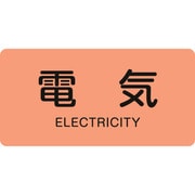 381101 [緑十字 配管識別ステッカー 電気 60×120mm 10枚組 アルミ 英文字入]