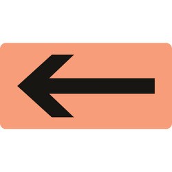 381107 [緑十字 配管識別ステッカー ←矢印 60×120mm 10枚組 アルミ]