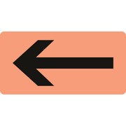 381107 [緑十字 配管識別ステッカー ←矢印 60×120mm 10枚組 アルミ]
