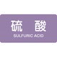 381602 [緑十字 配管識別ステッカー 硫酸 60×120mm 10枚組 アルミ 英文字入]