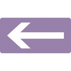381611 [緑十字 配管識別ステッカー ←矢印 60×120mm 10枚組 アルミ]