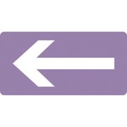 381611 [緑十字 配管識別ステッカー ←矢印 60×120mm 10枚組 アルミ]