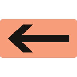 382107 [緑十字 配管識別ステッカー ←矢印 40×80mm 10枚組 アルミ]
