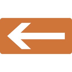 382313 [緑十字 配管識別ステッカー ←矢印 40×80mm 10枚組 アルミ]