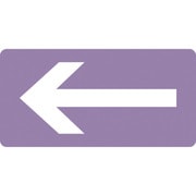 382611 [緑十字 配管識別ステッカー ←矢印 40×80mm 10枚組 アルミ]
