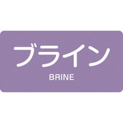 382612 [緑十字 配管識別ステッカー ブライン 40×80mm 10枚組 アルミ 英文字入]