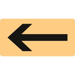382724 [緑十字 配管識別ステッカー ←矢印 40×80mm 10枚組 アルミ]