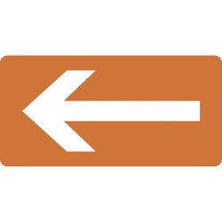 383313 [緑十字 配管識別ステッカー ←矢印 30×60mm 10枚組 アルミ]