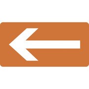 383313 [緑十字 配管識別ステッカー ←矢印 30×60mm 10枚組 アルミ]