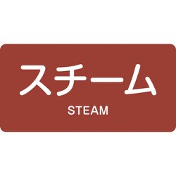 383402 [緑十字 配管識別ステッカー スチーム 30×60mm 10枚組 アルミ 英文字入]