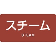 383402 [緑十字 配管識別ステッカー スチーム 30×60mm 10枚組 アルミ 英文字入]