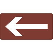 383411 [緑十字 配管識別ステッカー ←矢印 30×60mm 10枚組 アルミ]