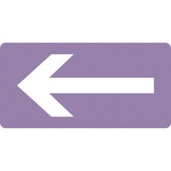 383611 [緑十字 配管識別ステッカー ←矢印 30×60mm 10枚組 アルミ]