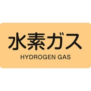 383707 [緑十字 配管識別ステッカー 水素ガス 30×60mm 10枚組 アルミ 英文字入]