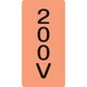 384104 [緑十字 配管識別ステッカー 200V 120×60mm 10枚組 アルミ]