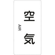 384501 [緑十字 配管識別ステッカー 空気 120×60mm 10枚組 アルミ 英文字入]