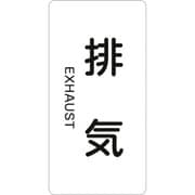 384514 [緑十字 配管識別ステッカー 排気 120×60mm 10枚組 アルミ 英文字入]