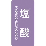 384603 [緑十字 配管識別ステッカー 塩酸 120×60mm 10枚組 アルミ 英文字入]