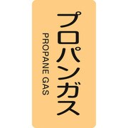 384704 [緑十字 配管識別ステッカー プロパンガス 120×60mm 10枚組 アルミ]