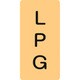 384722 [緑十字 配管識別ステッカー LPG 120×60mm 10枚組 アルミ 英文字入]