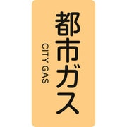 385703 [緑十字 配管識別ステッカー 都市ガス 80×40mm 10枚組 アルミ 英文字入]